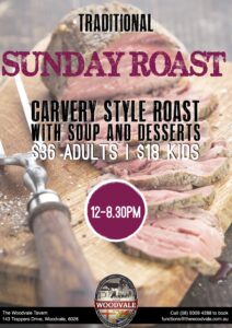 $36 All Day Carvery Style Roast Dinner @ The Woodvale Tavern and Reception Centre | Woodvale | Western Australia | Australia