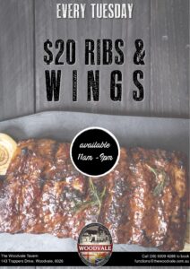 $20 Ribs and Wings @ The Woodvale Tavern and Reception Centre | Woodvale | Western Australia | Australia