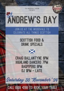 ST ANDREWS DAY at The Woodvale 2024 @ The Woodvale Tavern and Reception Centre | Woodvale | Western Australia | Australia